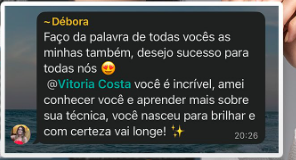 Mensagem original de Débora